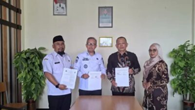 Penandatanganan nota kesepahaman (MoU) antara Dispusip Ciamis dengan MAN 1 Darussalam, Rabu, 15 April 2026. (Foto: Istimewa/Adv)