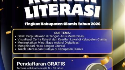 Lomba Video Konten Literasi 2026 Dibuka, Dispusip Ciamis Ajak Anak Muda Sebarkan Semangat Literasi Lewat Karya Kreatif 