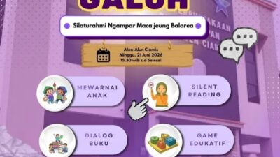 Singacala Galuh Jadi Ruang Literasi Terbuka, Dispusip Ciamis Ajak Masyarakat Ngampar Baca Bersama. (Foto: Dispusip Ciamis)